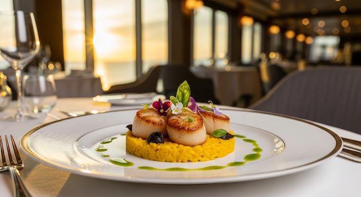 Lachendes Paar genießt einen Cocktail an Deck